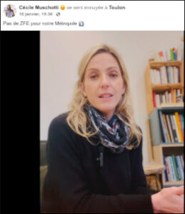 Cécile Muschotti déplore l'absence de ZFE en 2025 sur Facebook