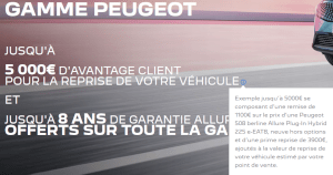 Détail de l'offre de reprise Peugeot pour l'achat d'une 508 Plug-In Hybrid