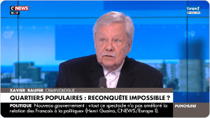 Xavier Raufer sur Cnews réagissant aux déclarations de Juliette Méadel